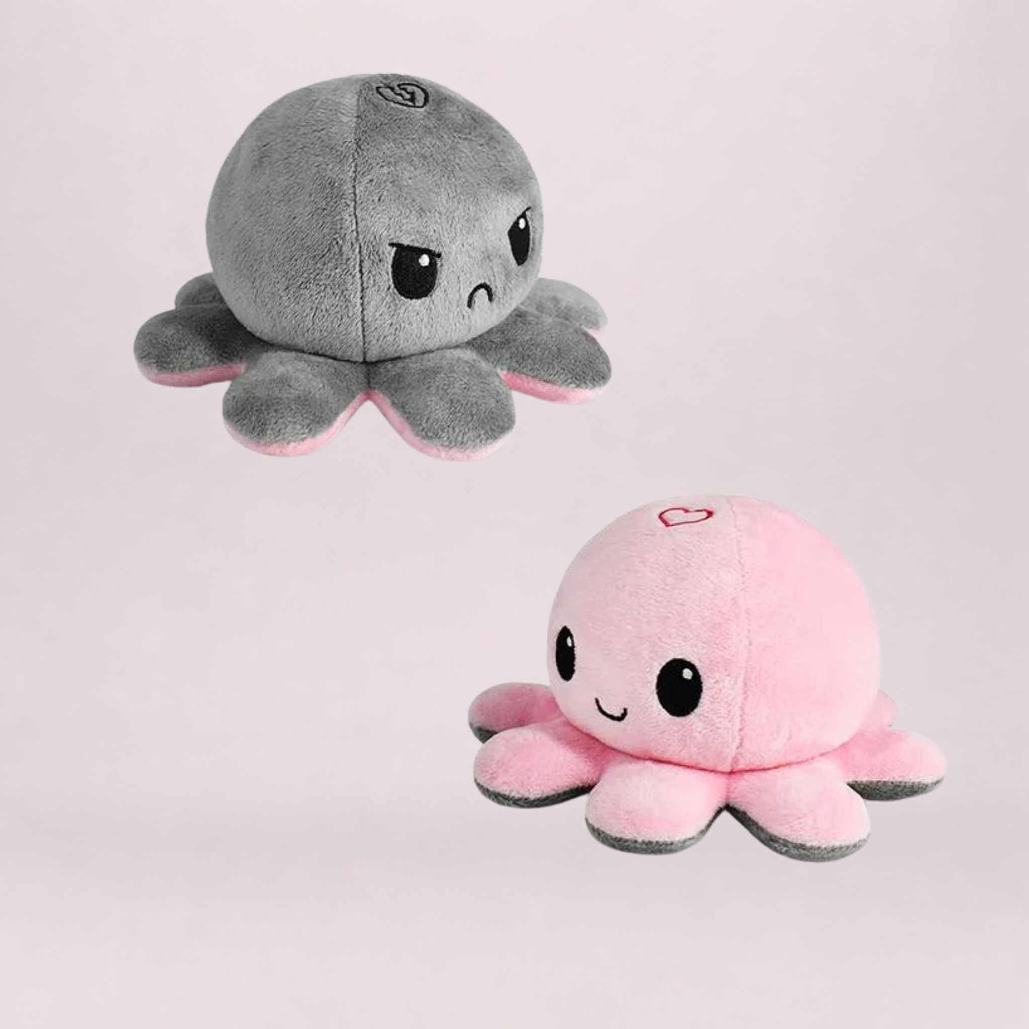 Reversible Octopus Plush Toy – Double-Sided Mood Plushie