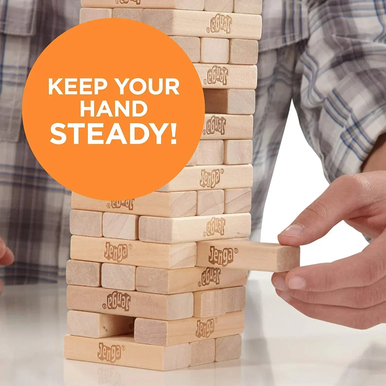 Jenga Classic Wooden Block Stacking Game – 54 pcs Family Game for Kids & Adults